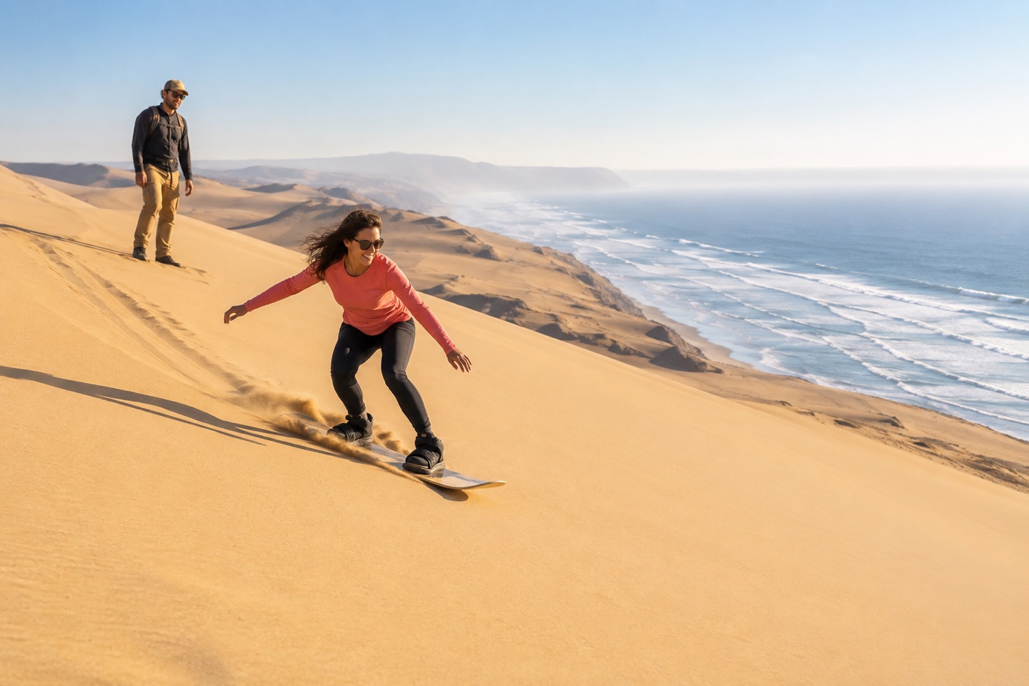 Sandboarding above the Atlantic