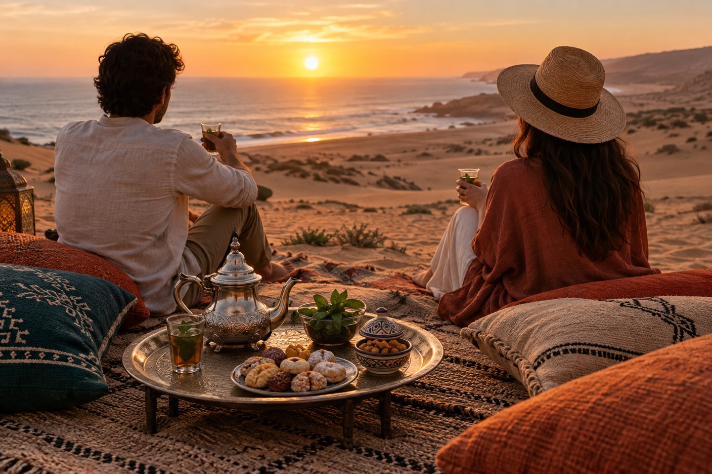 Sunset Tea above the Atlantic